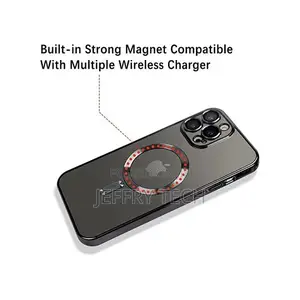 For iPhone 14 Pro Clear Magsafe Back Cover (14pro,Black)