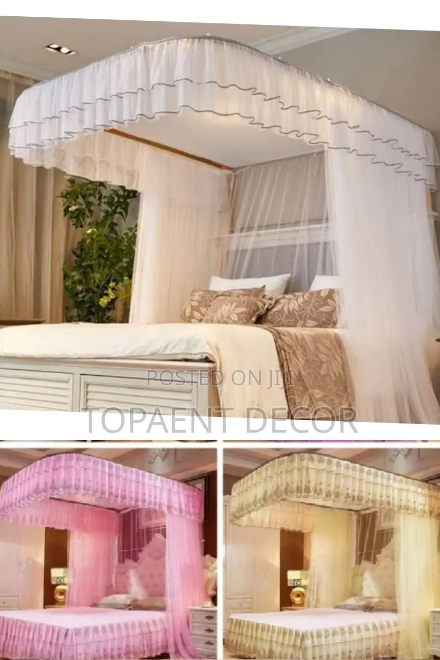White, Cream and Pink 2 STAND MOSQUITO Nets