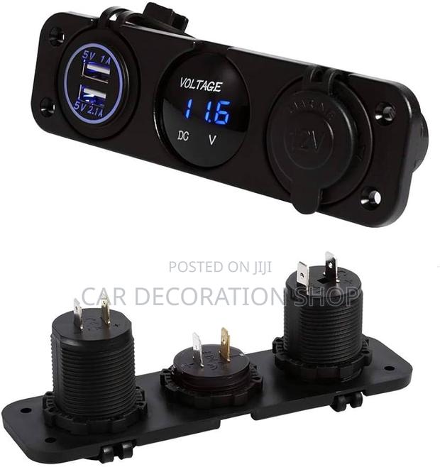 3.1A USB Charger+Voltmeter+12v Cigarette Lighter Socket - main view