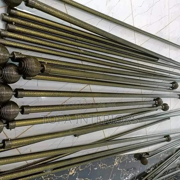 Greenish Gold Locally Made Powder Coated Jua Kali Curtain Rods /Metre