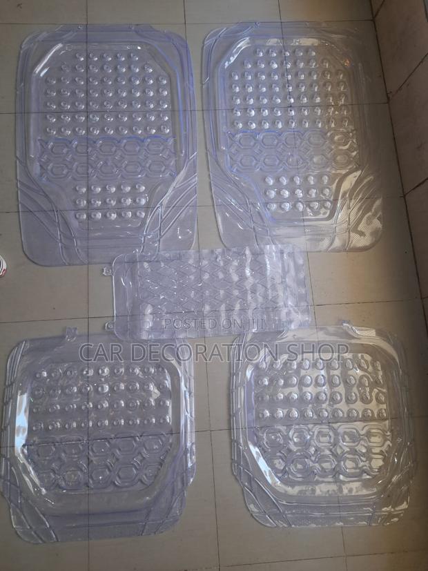 Classy Clear Blue Carpet Floor Mats