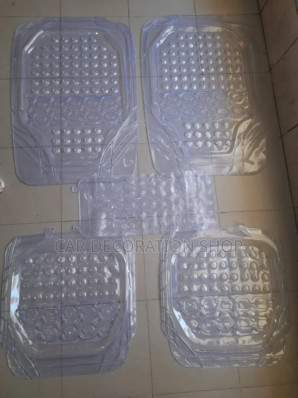 Classy Clear Blue Carpet Floor Mats