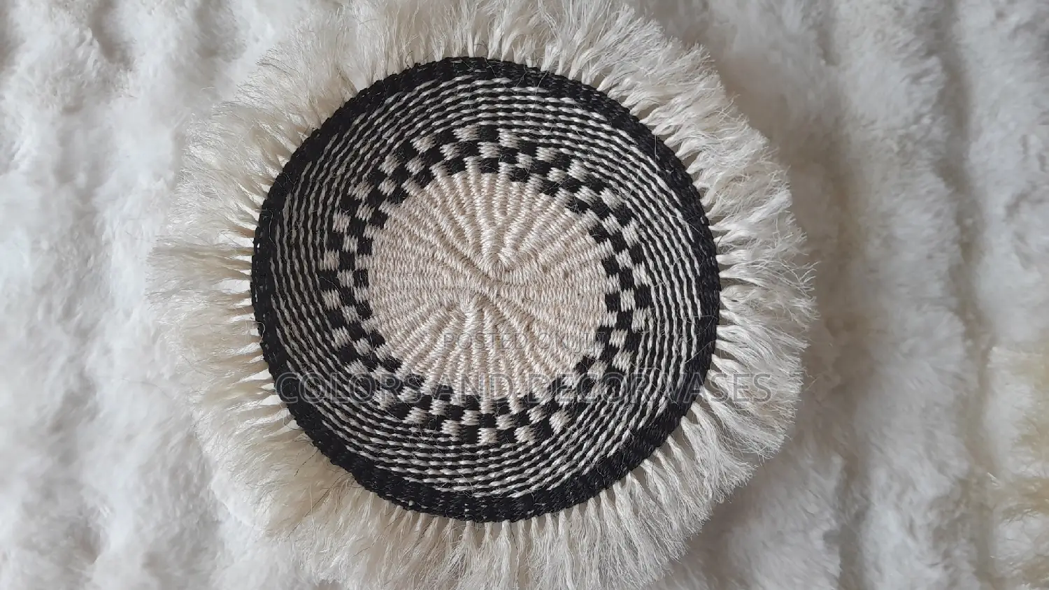 Black and White Sisal Table Mats