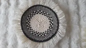 Black and White Sisal Table Mats