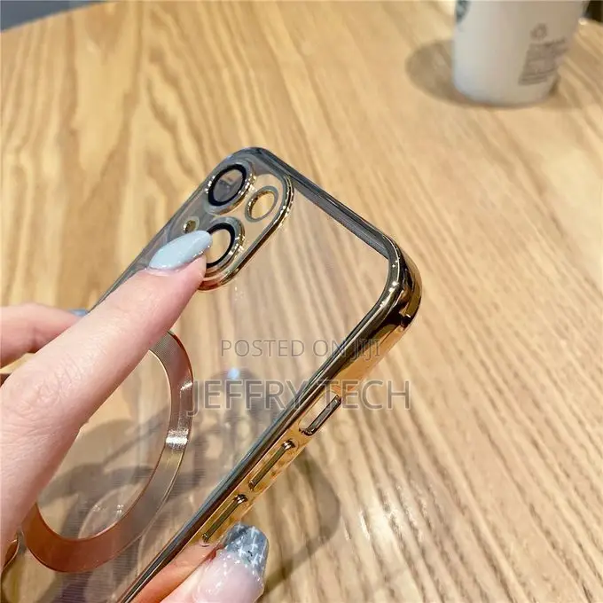 iPhone 14 Pro Max Clear Case Slim Plating Mag Safe Magnetic