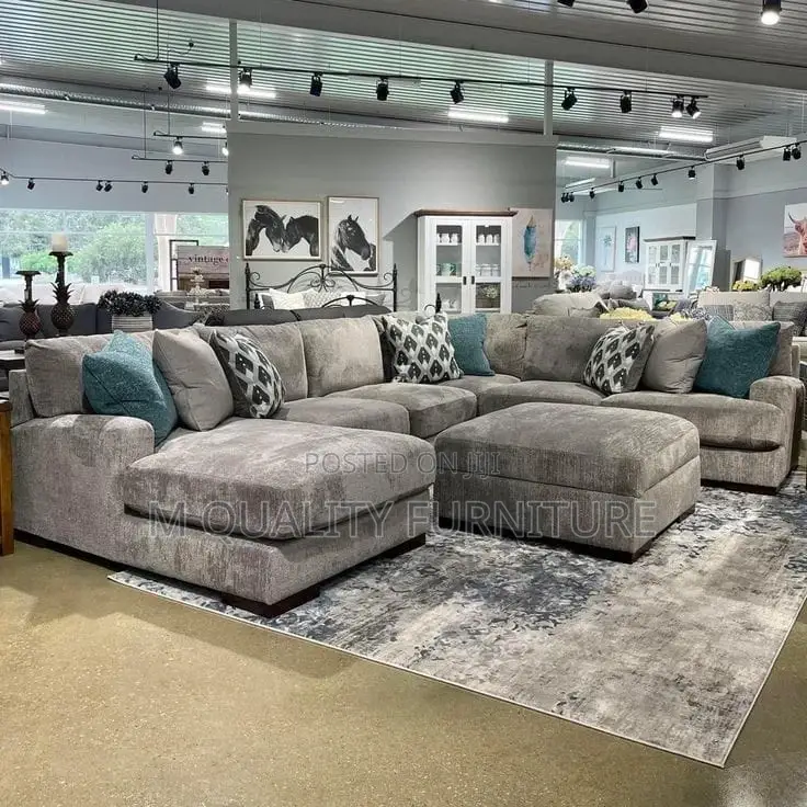 Gray U Shape Sofa