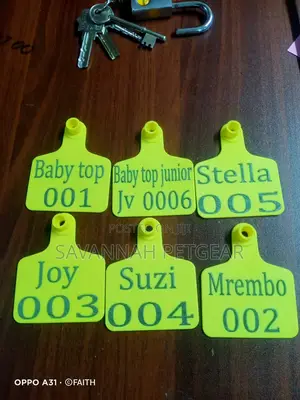 Laser Custom Printed Customized Ear Tags for Goats, Sheep