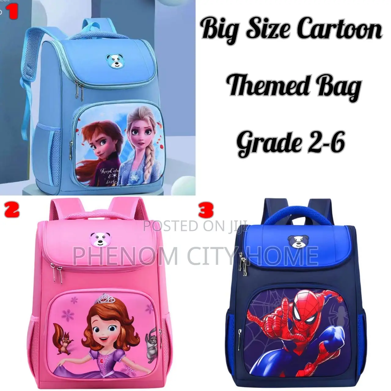 Big Size Cartoon Theme School Bags