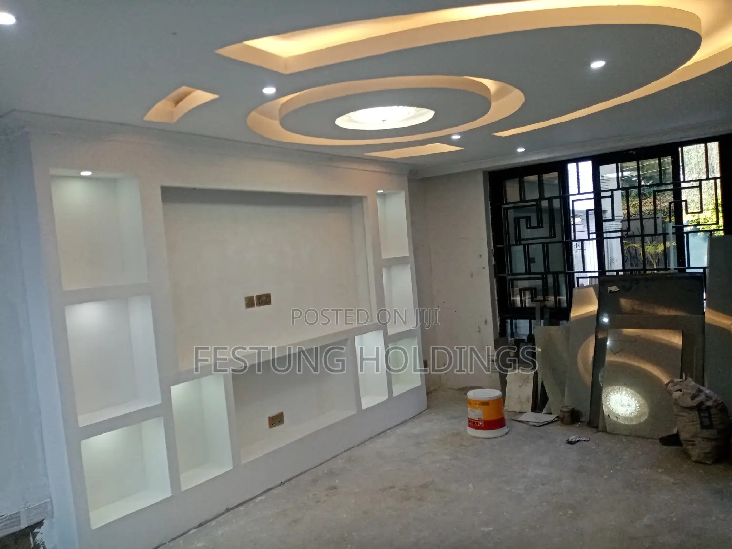 Gypsum TV Wall Unit