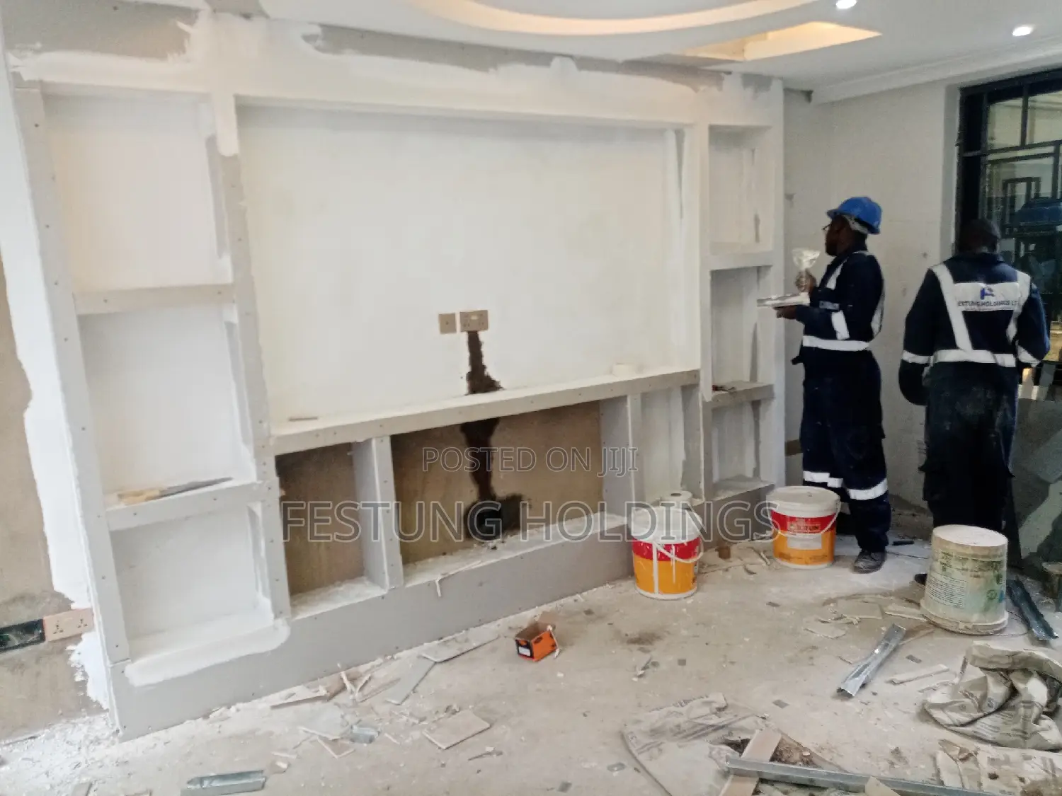 Gypsum TV Wall Unit