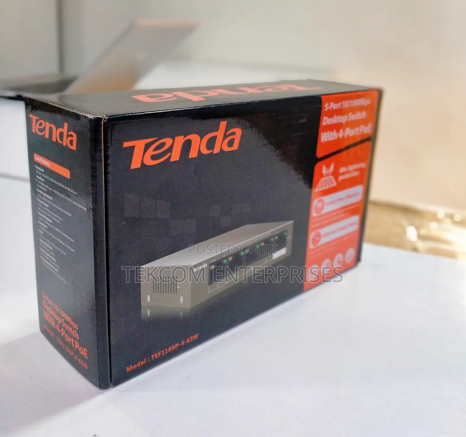 Tenda 5 Port Switch With 4-Port Poe !! Tenda 5 Port Switch