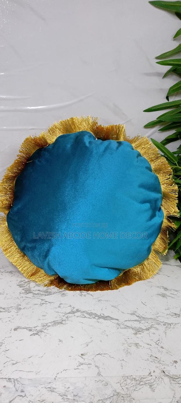 Circular(Turqoise)Tassled Cover