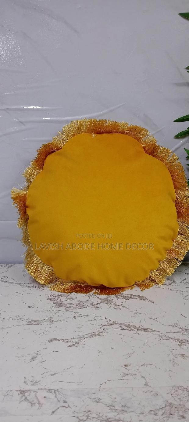 Circular(Mustard )Tassled Cover
