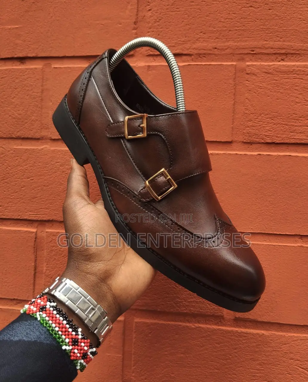 Double Monk Strap Leather Official Shoes