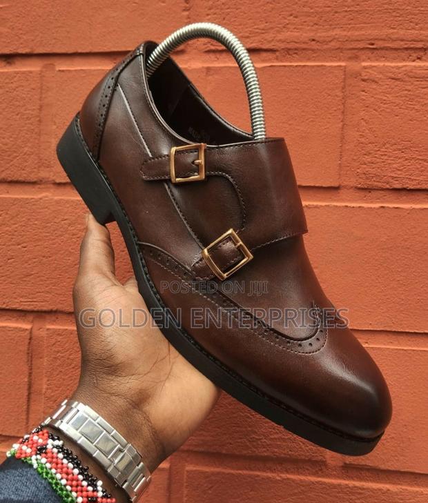 Double Monk Strap Leather Official Shoes - thumbnail 2