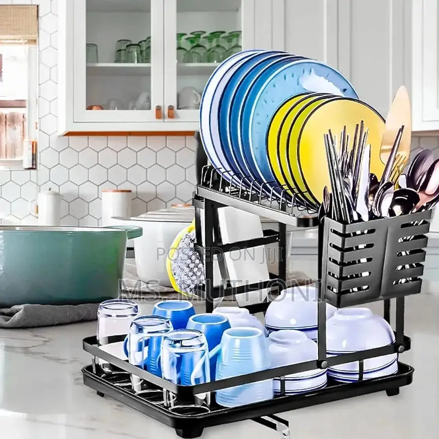 *New Advanced 2layer Dish Rack Available in Black and White