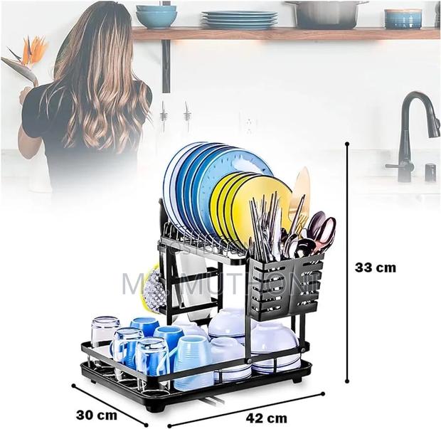 *New Advanced 2layer Dish Rack Available in Black and White - thumbnail 4