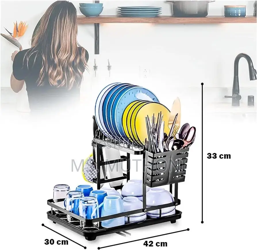 *New Advanced 2layer Dish Rack Available in Black and White