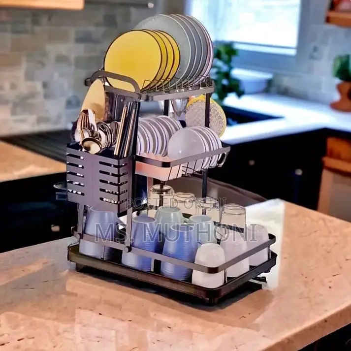 New Advanced 3layer Dish Rack Available in Black and White