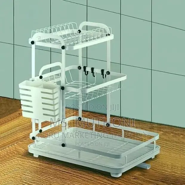 New Advanced 3layer Dish Rack Available in Black and White