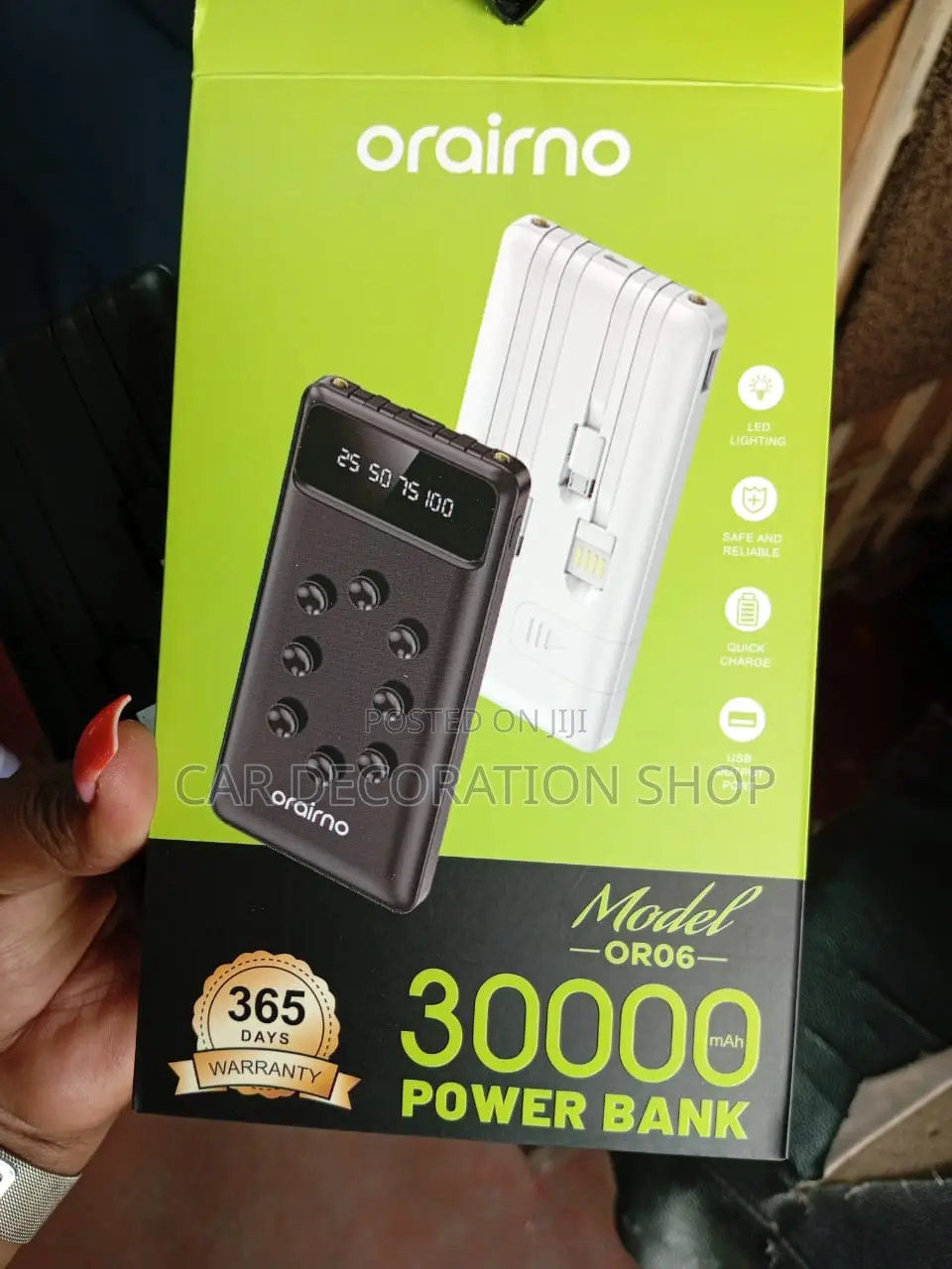 30000mah 4 Cables Phone Powerbank