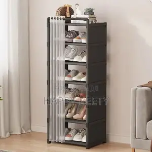 8-Layer Shoe Rack Organizer With Fabric Dustproof Cover