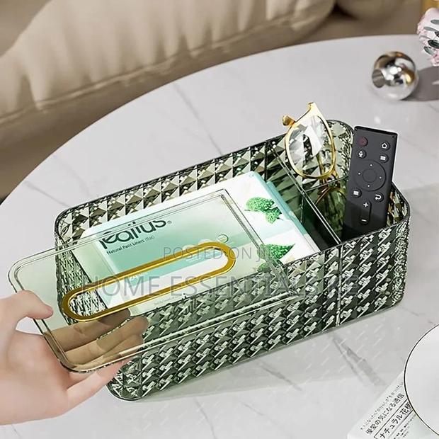Luxury Nordic Tissue Serviette Holder Green, Gold,Clear - thumbnail 4