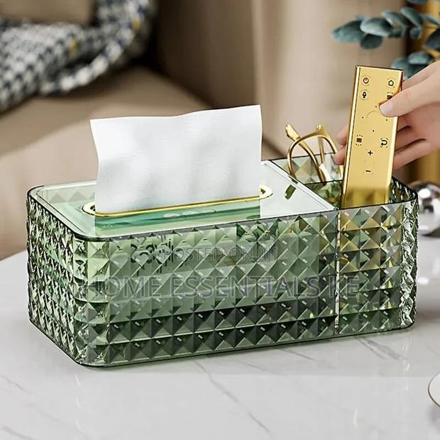Luxury Nordic Tissue Serviette Holder Green, Gold,Clear - thumbnail 5