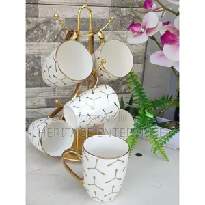 Ceramic Elegant Mugs/Cups for Tea/Coffee-Set(6pcs)