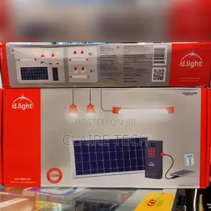 Dlight D100 Solar Light With 3 Bulbs, Lithium Battery.