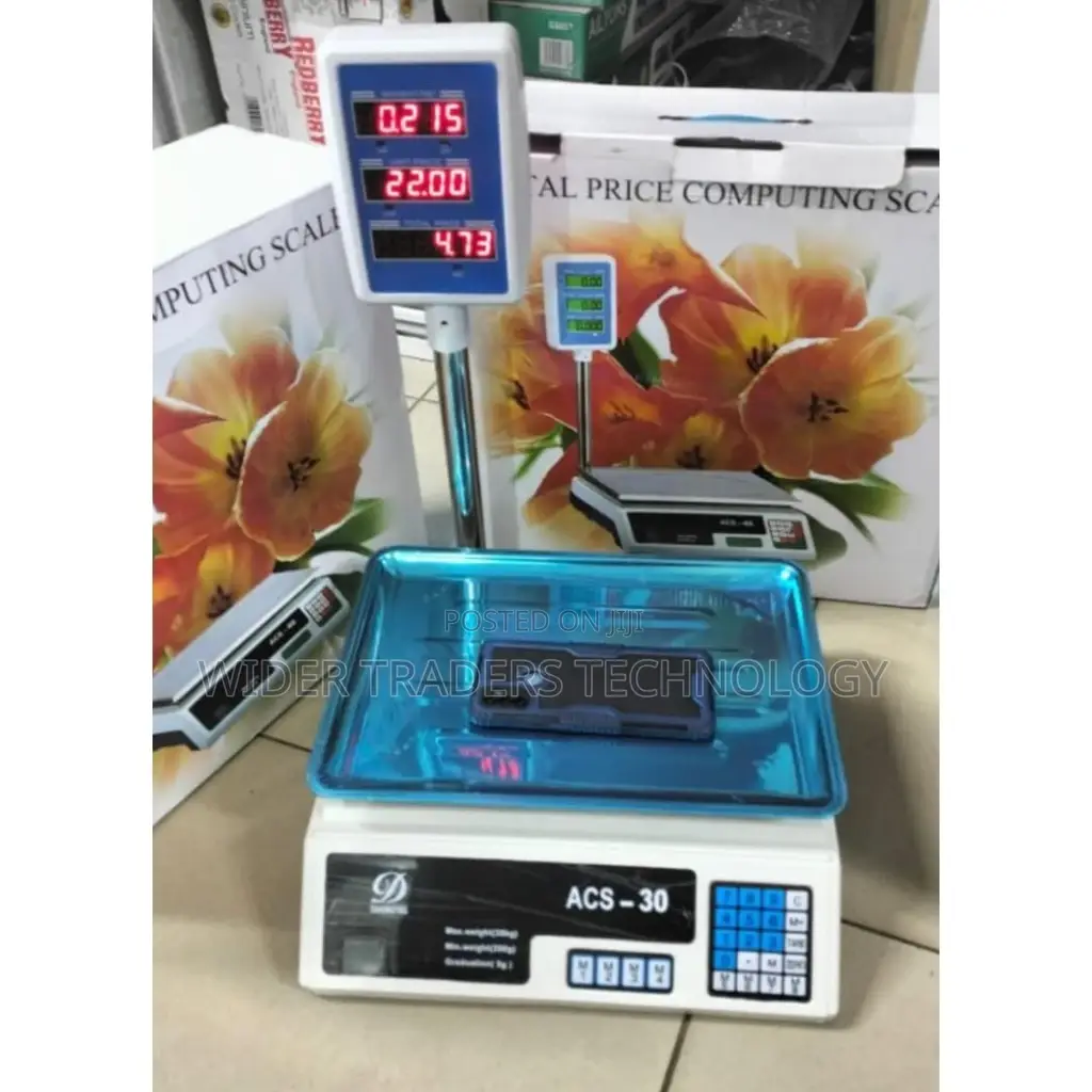 AC Digital Rechargeable Weighing Scales With Arm Upto 30 Kg