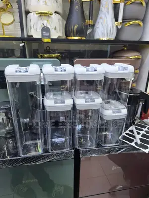 7pctransparent Acrylic Cereal Food/Pantry Storage Container