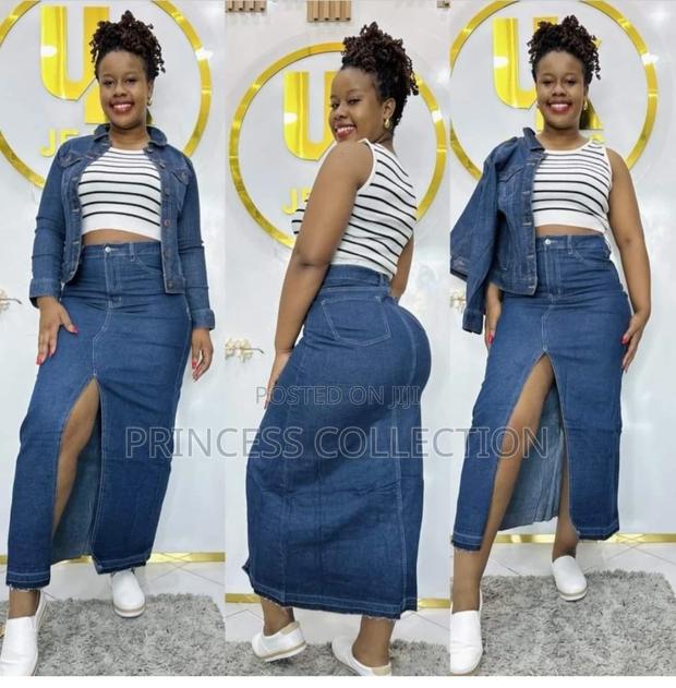 Maxi Denim Skirts - thumbnail 4