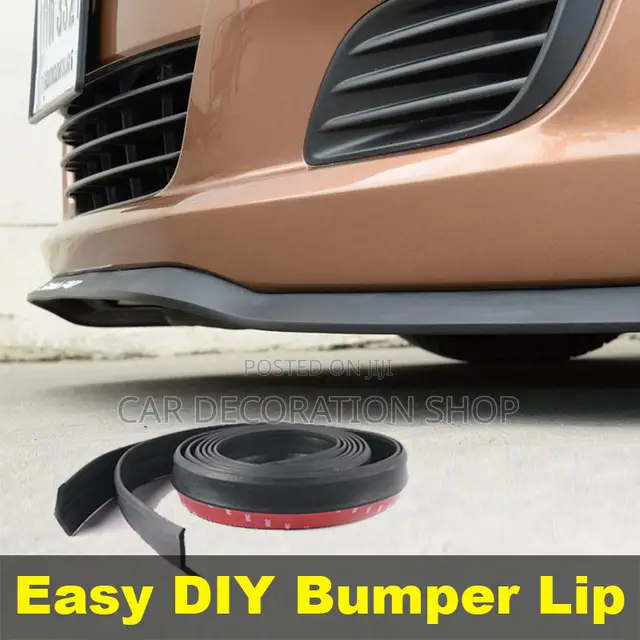 Car Bumper Fitted With Black Rubber Lip