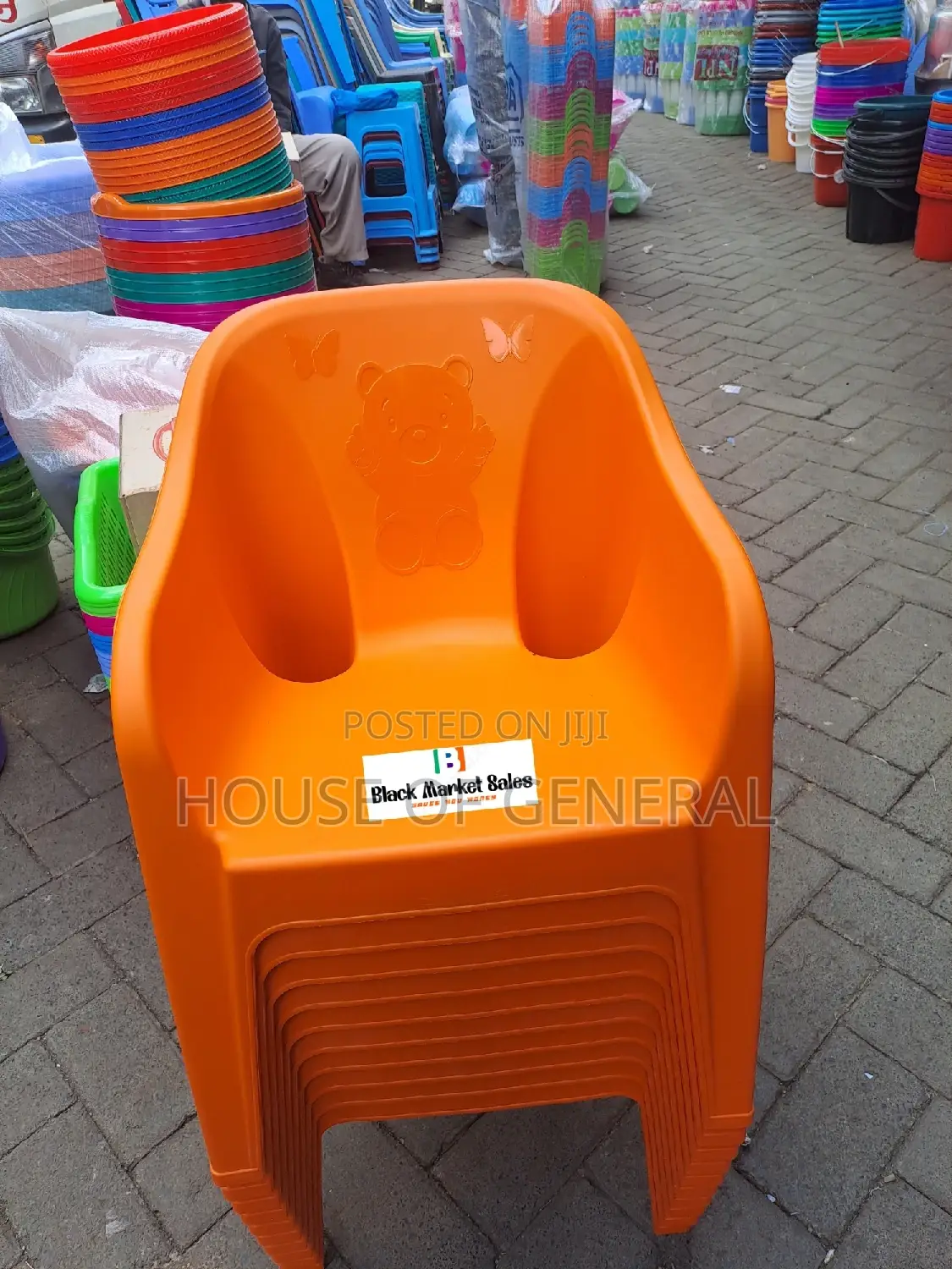 Orange Strong Kids Plastic Chair
