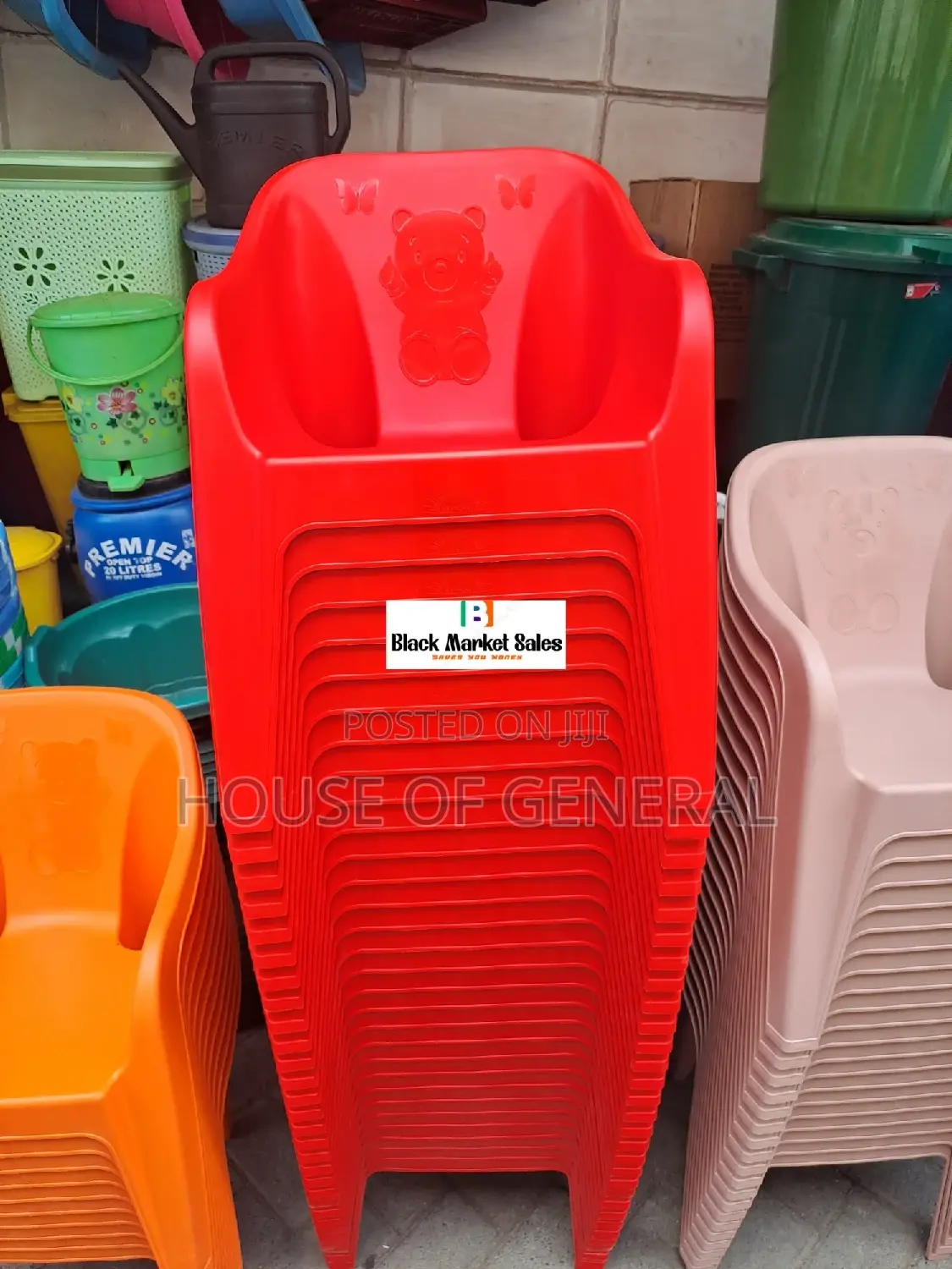 Red Strong Kids Plastic Chair