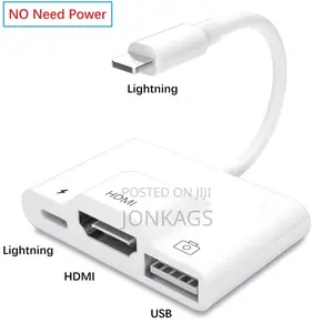 Apple Lighting to HDMI+USB+ Lighting Charging