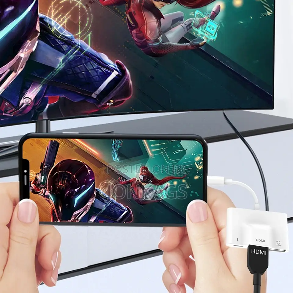 Apple Lighting to HDMI+USB+ Lighting Charging