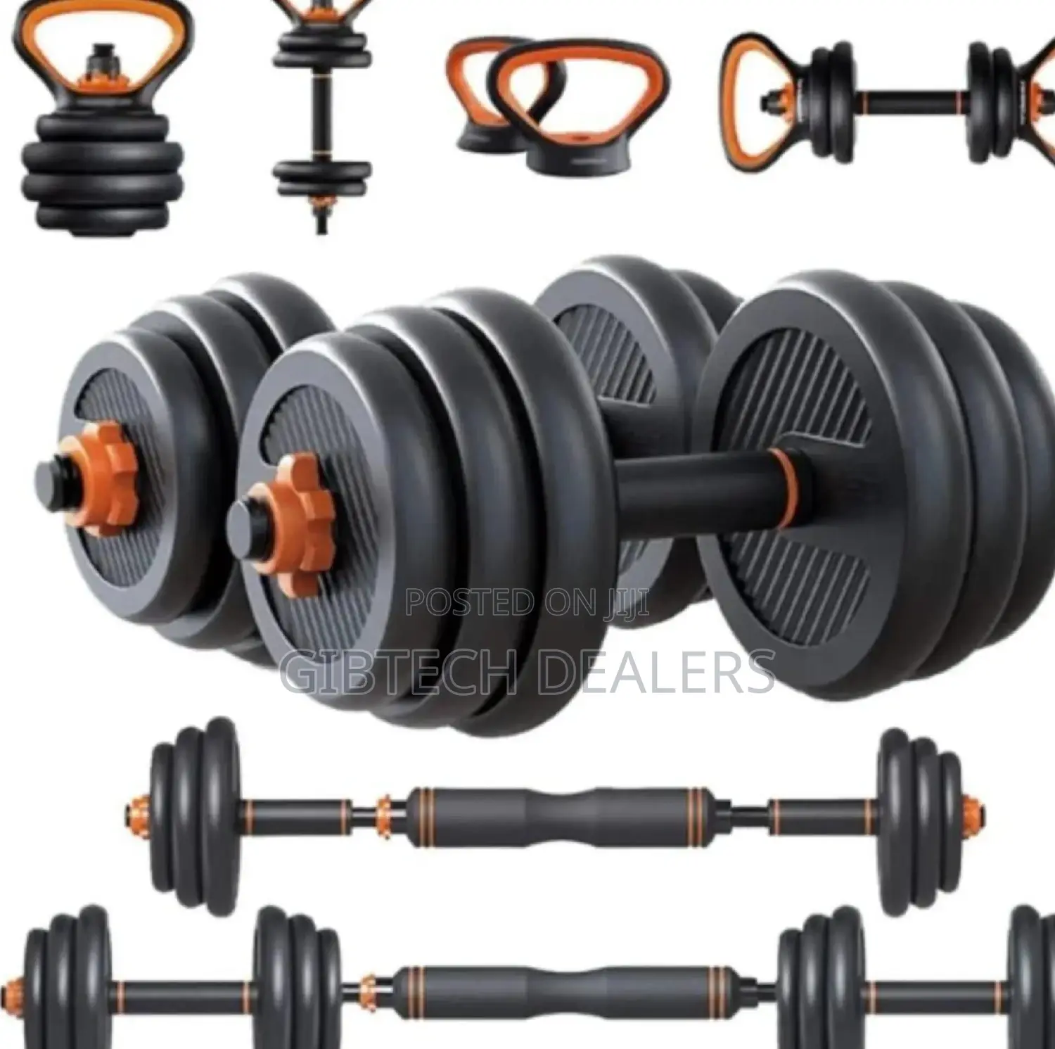 Quality 50kg 6 in 1 Dumbbells Kettlebell