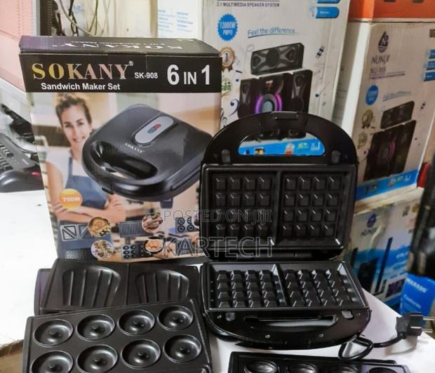 Sokany 6 in 1 Electric Sandwich Maker Set