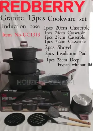 Redberry Premium Range of Nonstick Cookware - 13 PCS Set