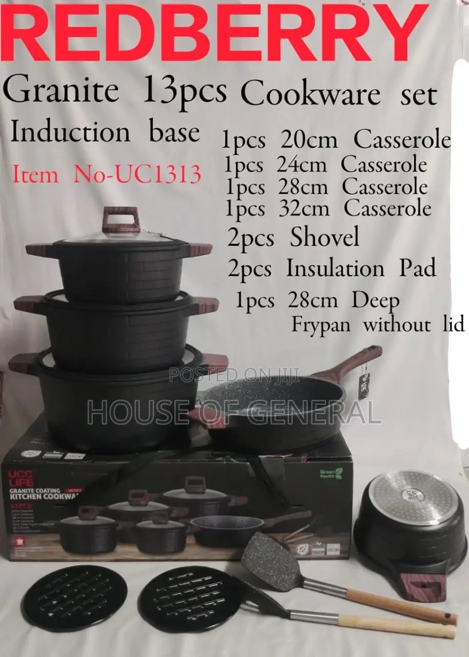 Redberry Premium Range of Nonstick Cookware - 13 PCS Set