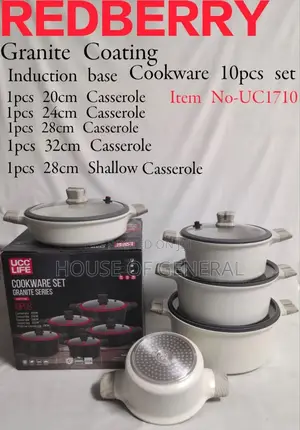 Redberrypremium Range of Nonstick Cookware 10 PCS Set