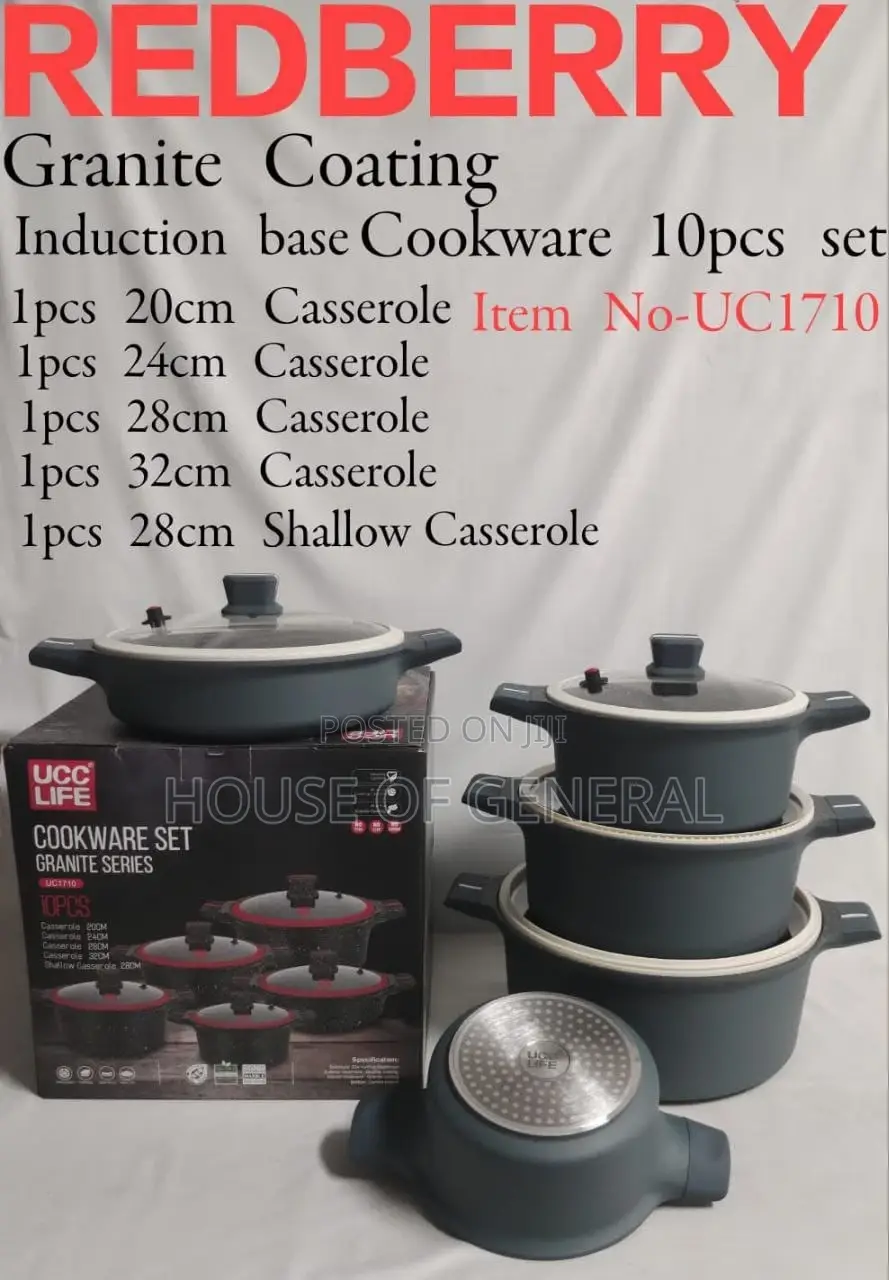 Redberrypremium Range of Nonstick Cookware 10 PCS