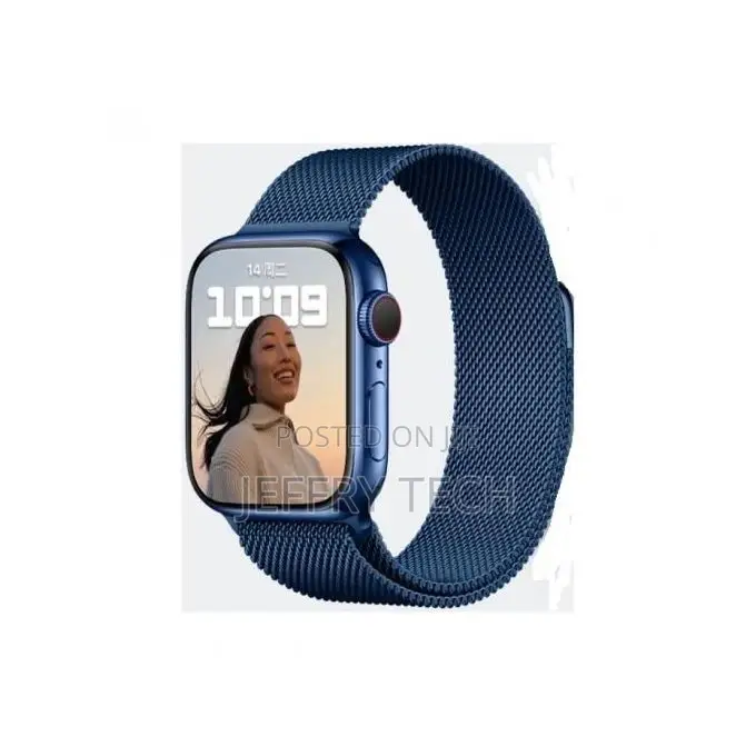 Magnetic Stainless Strap for Apple Watch Series 7 45mm Blue