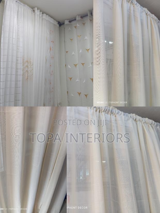 White Sheers Flowered Sheers Window and Door Sheer Curtains