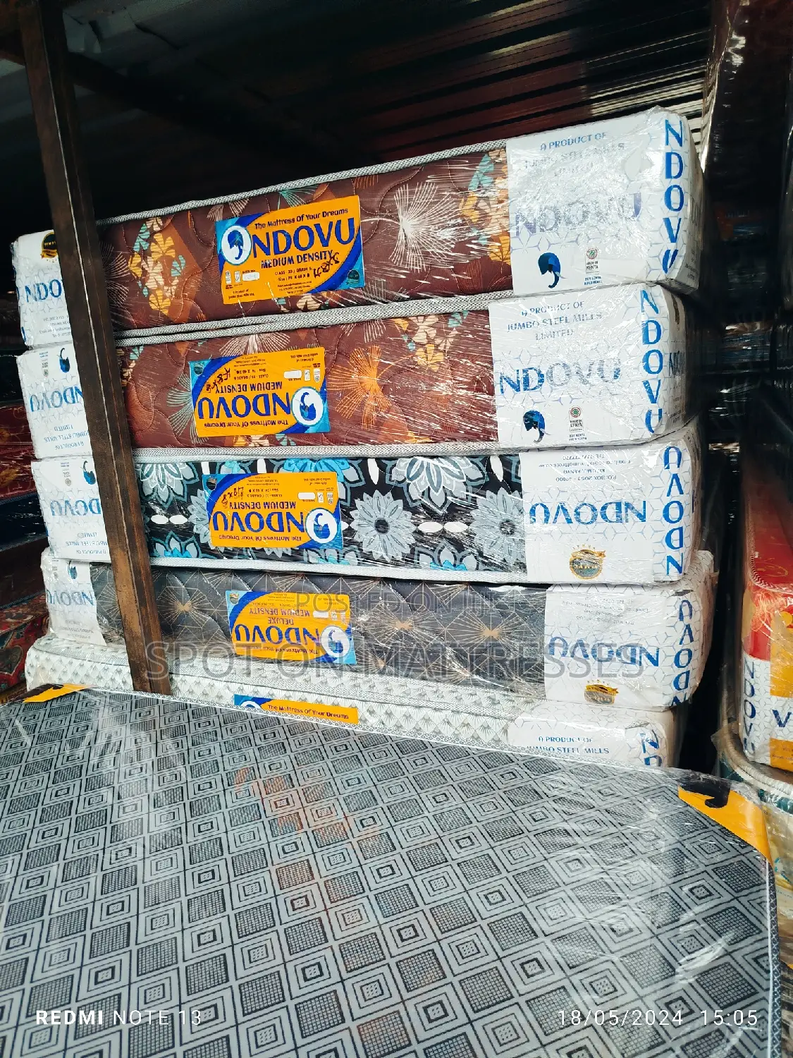 4by6 8inch Medium Density Quilted Mattresses.