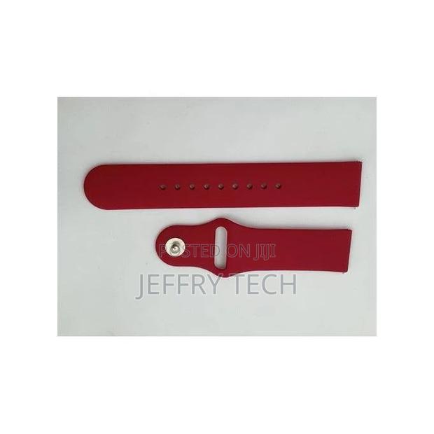 Silicone Replacement Sport Strap for All Watches 22mm - Red - main view