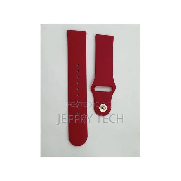 Silicone Replacement Sport Strap for All Watches 22mm - Red - thumbnail 3