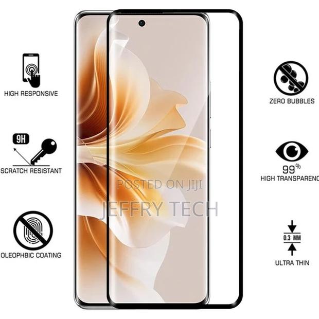 Oppo Reno 11pro Plus 5G - Black Edges Screen Protector HD T - main view
